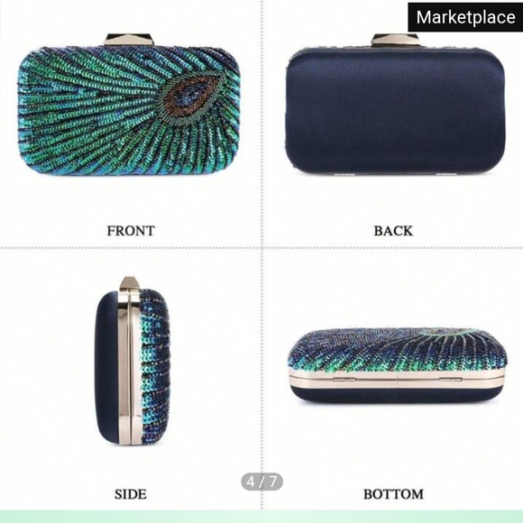Peacock Clutch Bag - Picture 4 of 5